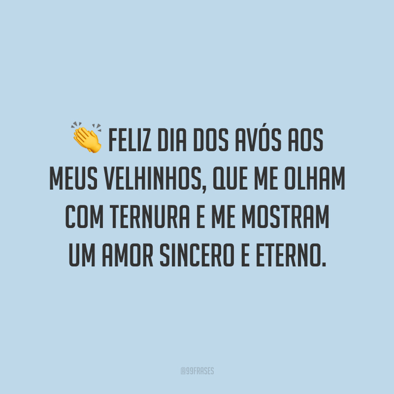 Feliz Dia dos Avós aos meus velhinhos, que me olham com ternura e me mostram um amor sincero e eterno.