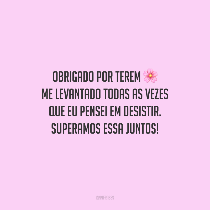 Obrigado por terem me levantado todas as vezes que eu pensei em desistir. Superamos essa juntos!