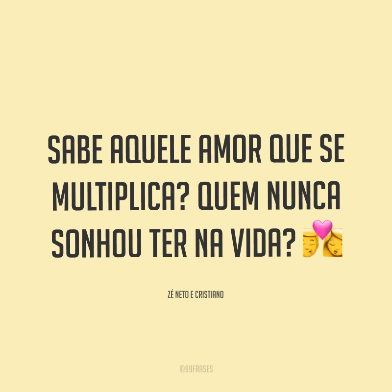 Sabe Aquele Amor Que Se Multiplica Letra
