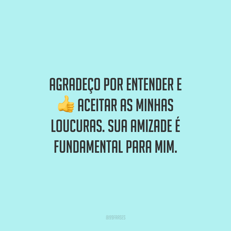 Agradeço por entender e aceitar as minhas loucuras. Sua amizade é fundamental para mim.