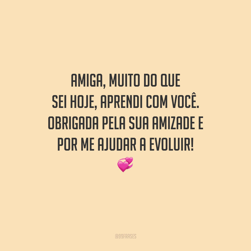 Amiga, muito do que sei hoje, aprendi com você. Obrigada pela sua amizade e por me ajudar a evoluir! 
