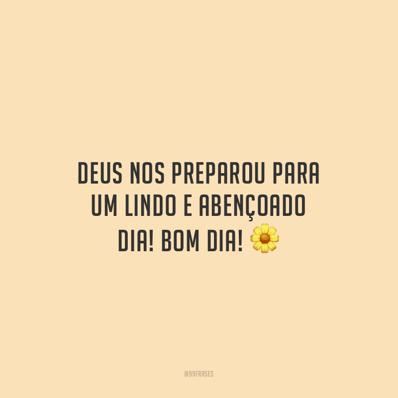 Deus nos preparou para um lindo e abençoado dia! Bom dia!
