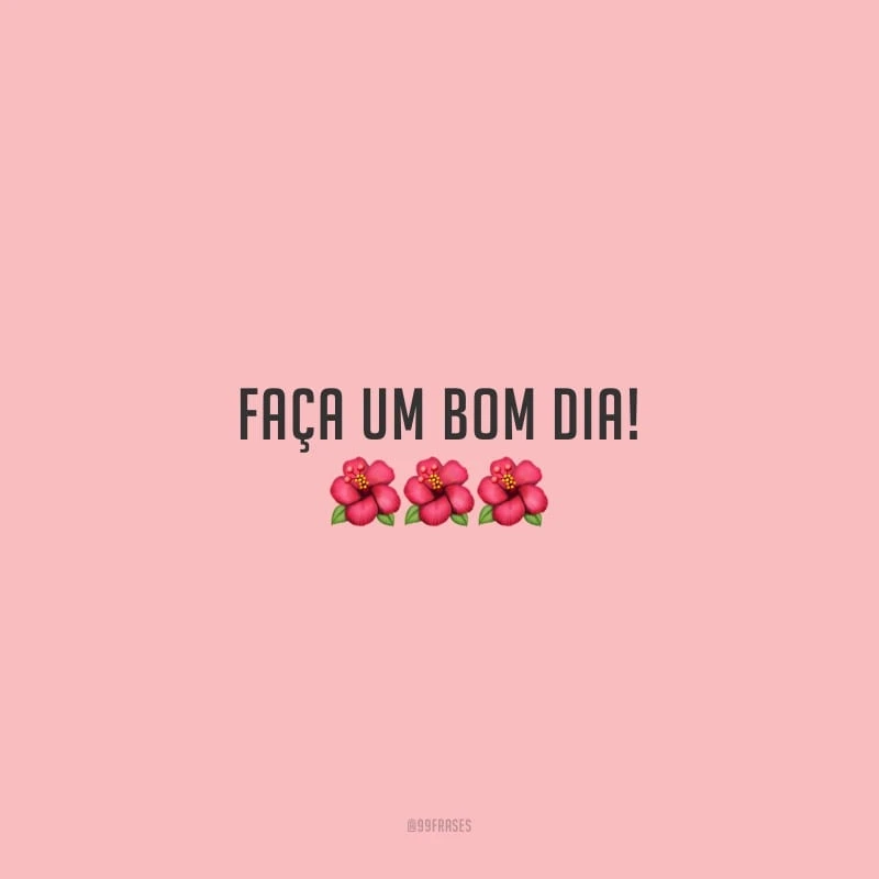 Faça um bom dia!