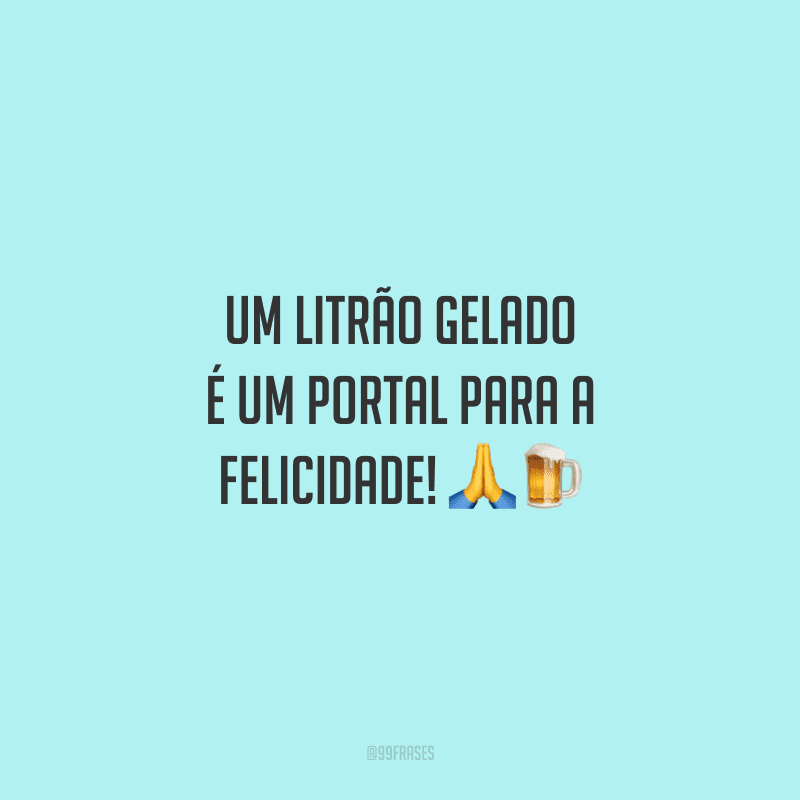 Um litrão gelado é um portal para a felicidade!