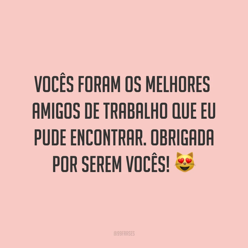 Vocês foram os melhores colegas e amigos de trabalho que eu pude encontrar. Obrigada por serem vocês! 😻