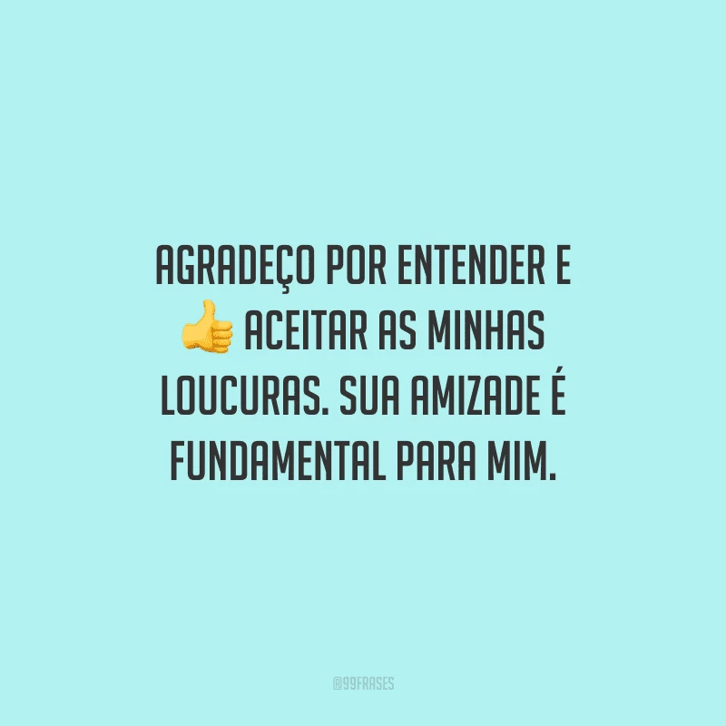 Agradeço por entender e aceitar as minhas loucuras. Sua amizade é fundamental para mim.