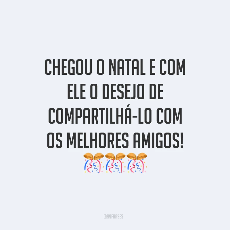 Chegou o Natal e com ele o desejo de compartilhá-lo com os melhores amigos!