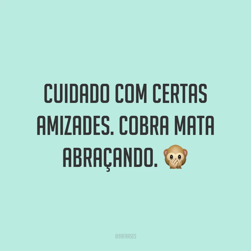 Cuidado com certas amizades. Cobra mata abraçando. 🙊