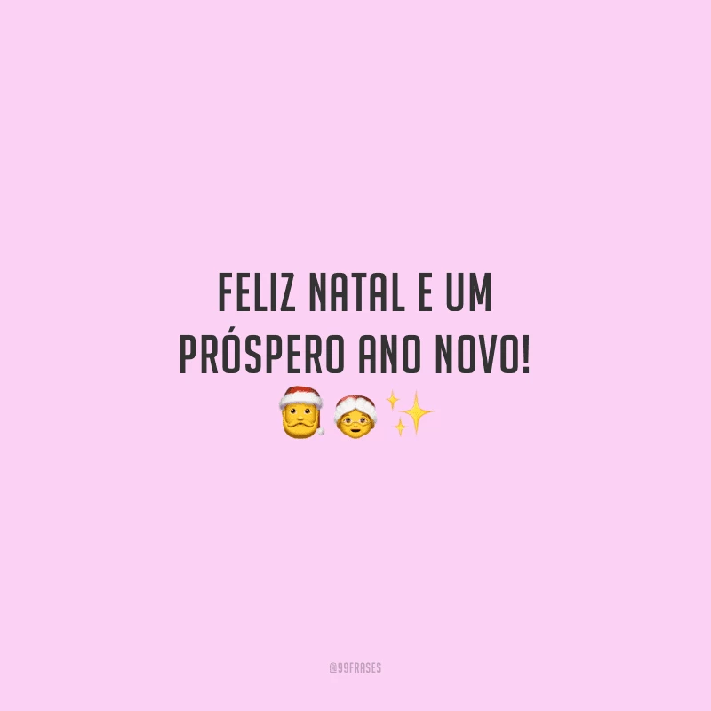 Feliz Natal e um próspero Ano Novo!