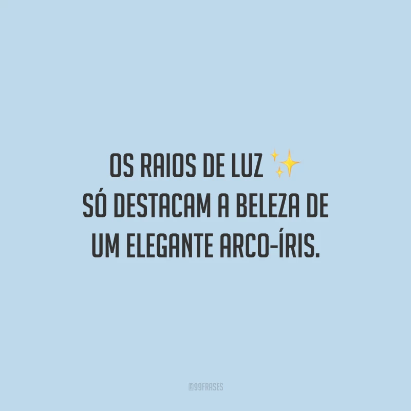 Os raios de luz só destacam a beleza de um elegante arco-íris.