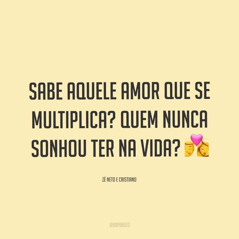 Sabe aquele amor que se multiplica? Quem nunca sonhou ter na vida? ?