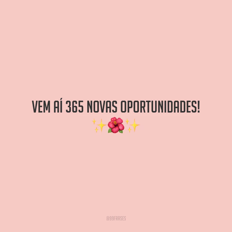Vem aí 365 novas oportunidades!